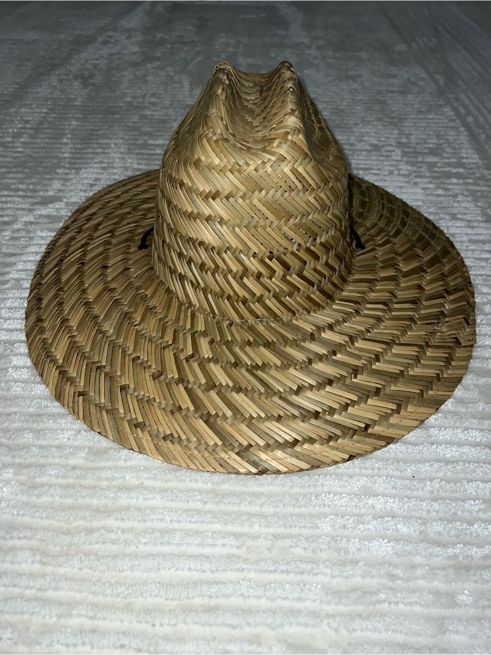 Anthropologie Natural Straw Sun Hat with Colorful Tropical Patch - Picture 5 of 9